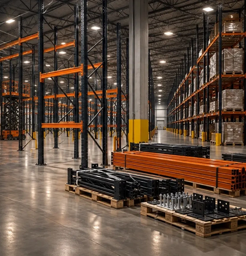 Warehouse pallet racking